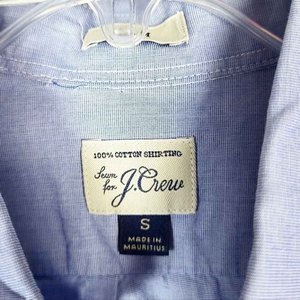 J.CREW Slim Fit Cotton Button Down Shirt Blue NWT wedding guest special occasion